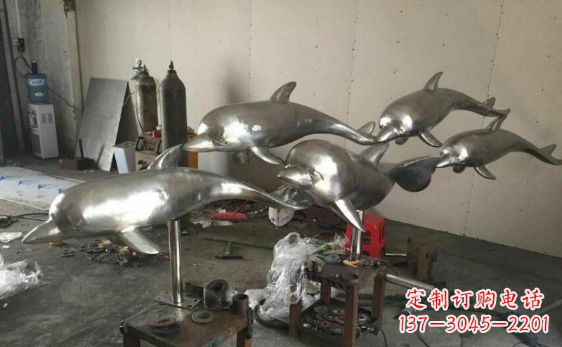 南通不锈钢海豚雕塑