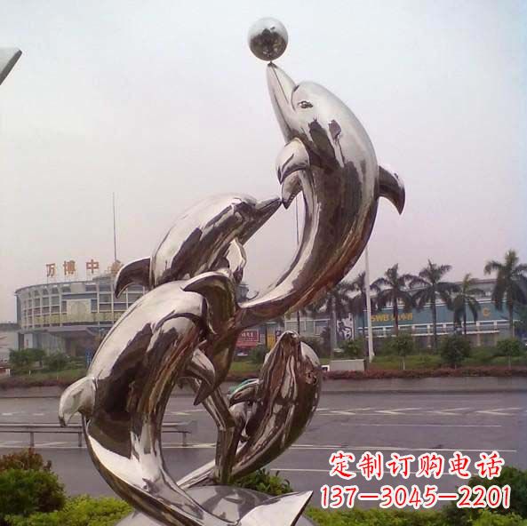 南通不锈钢海豚雕塑艺术之美