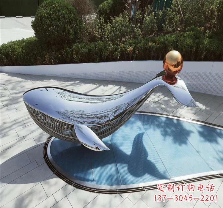 南通不锈钢海豚精美的雕塑作品