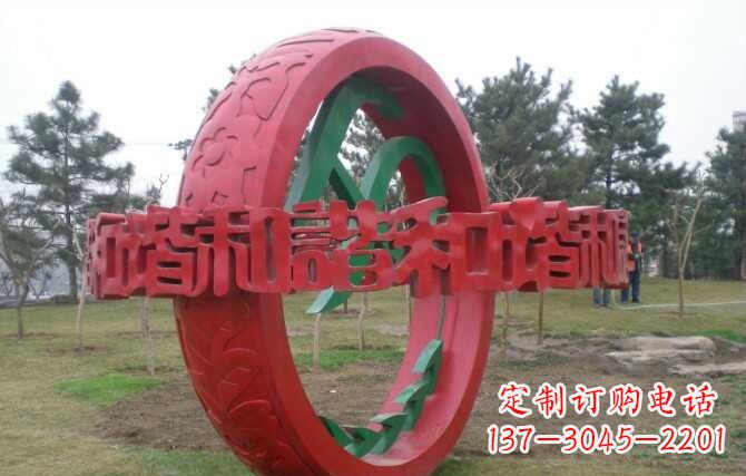 南通不锈钢谐圆环雕塑精致美观