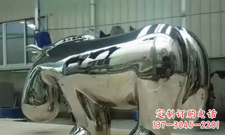 南通不锈钢河马雕塑一种新颖的艺术形式
