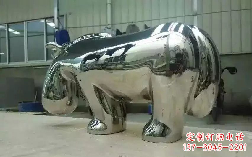 南通不锈钢河马雕塑美观耐用的艺术品