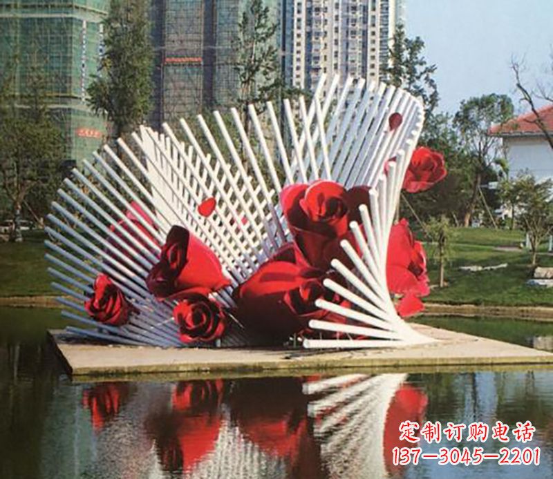 南通不锈钢玫瑰雕塑——美丽的艺术之作