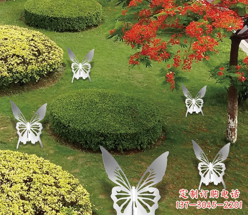 南通灵动飞舞不锈钢蝴蝶雕塑