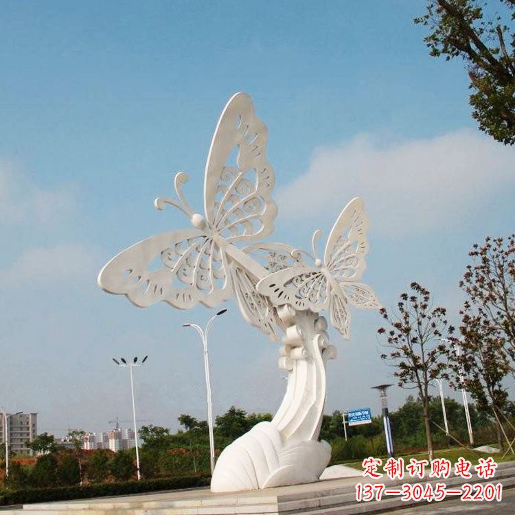 南通不锈钢蝴蝶雕塑——美丽传递自然之美