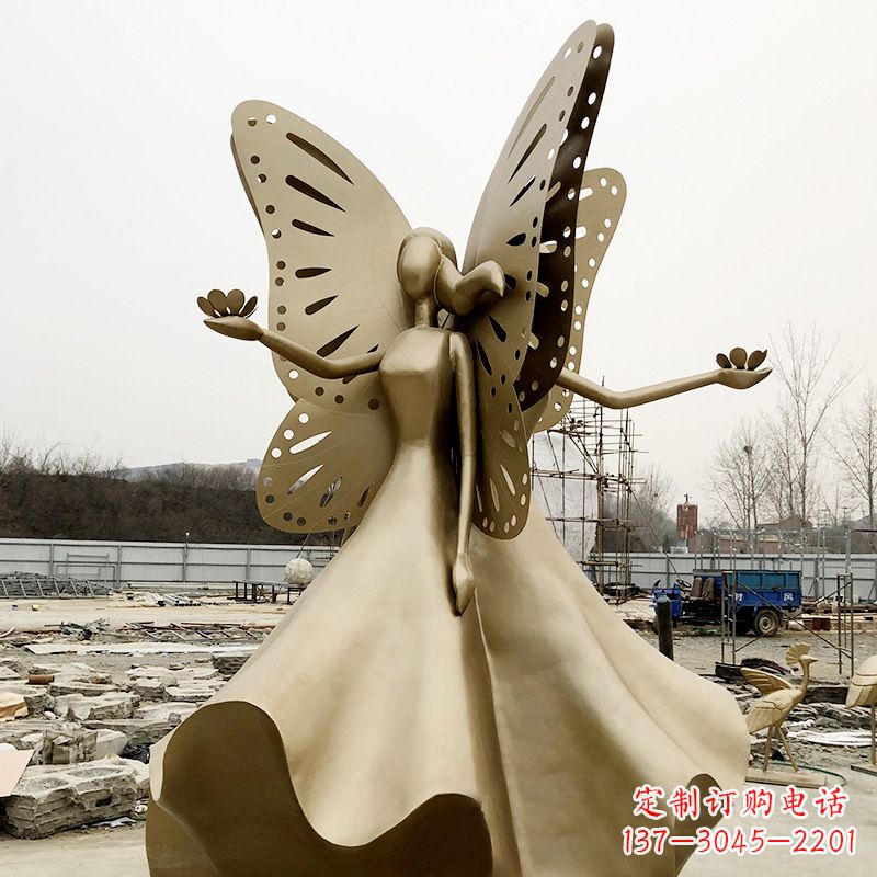 南通不锈钢蝴蝶少女艺术与美的完美结合
