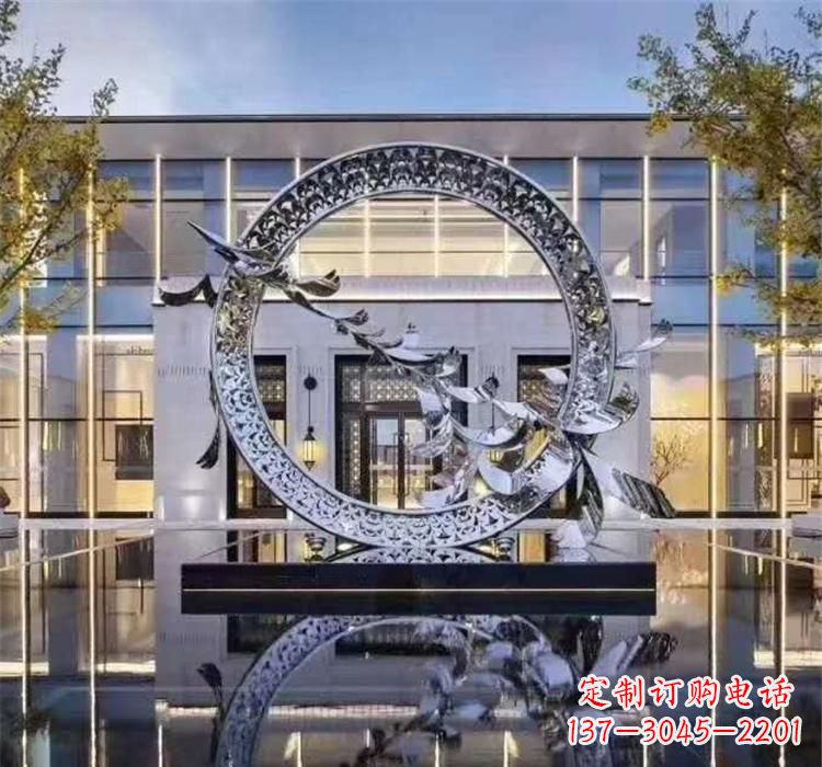 南通大雁飞翔,不锈钢户外雕塑雍容陈列
