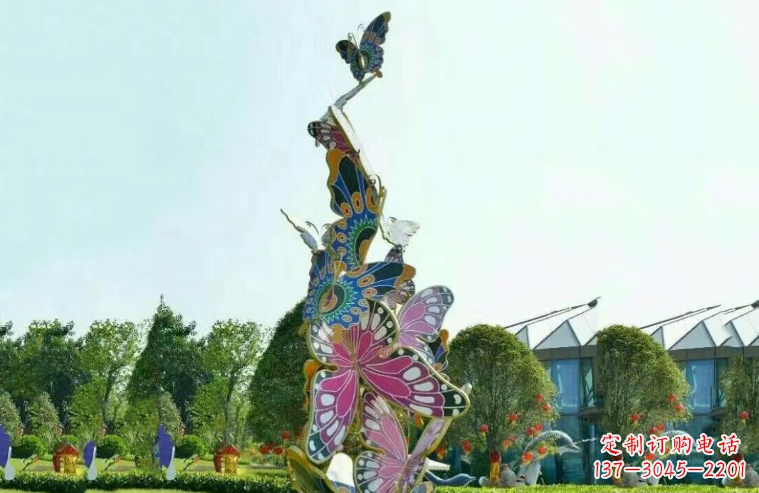 南通不锈钢蝴蝶美丽的雕塑之美