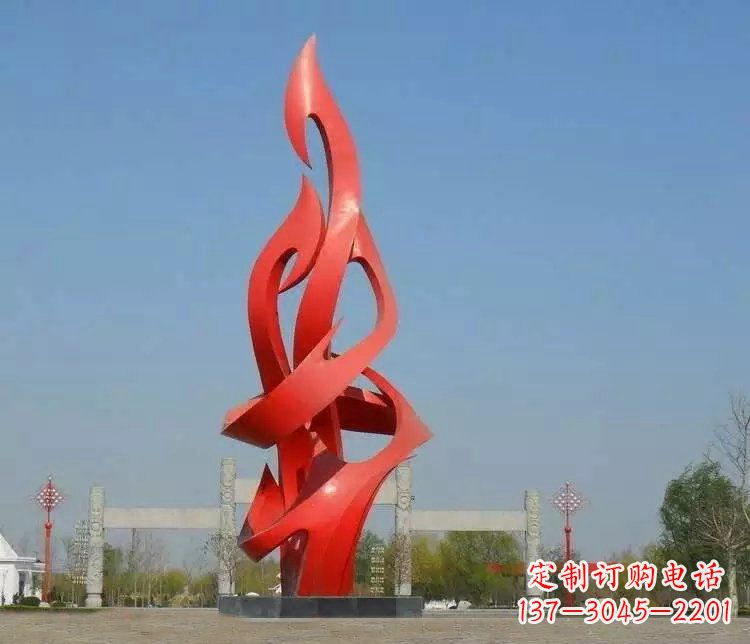 南通火苗雕塑点缀城市景观