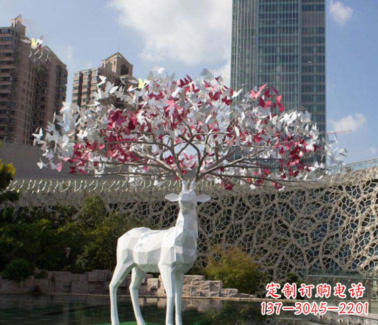 南通不锈钢梅花鹿雕塑艺术的精美结晶