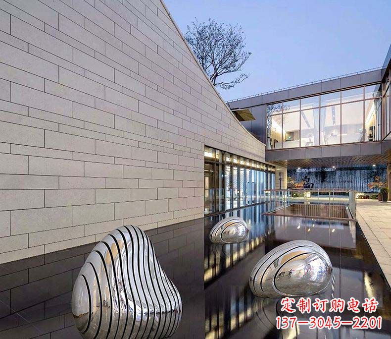 南通精美不锈钢假山雕塑
