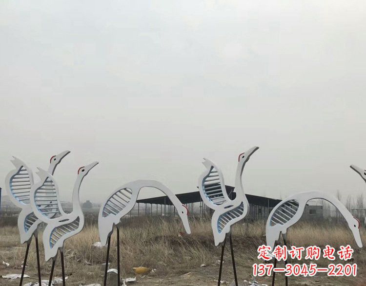 南通精美不锈钢仙鹤雕塑