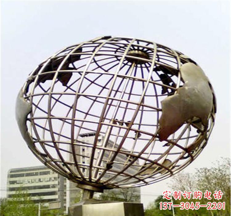 南通不锈钢地球仪雕塑让美景永恒