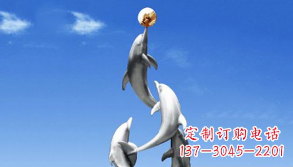 南通不锈钢海豚雕塑——精美的海洋艺术