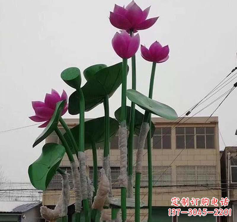 南通不锈钢荷花雕塑——精美绝伦