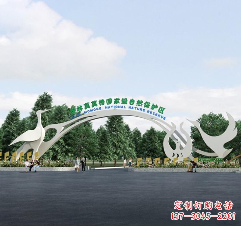 南通不锈钢景区拱门雕塑精美绝伦