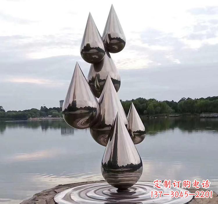 南通不锈钢水滴雕塑现代艺术的精美作品