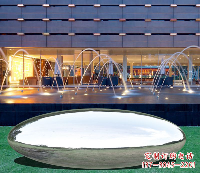 南通不锈钢镜面鹅卵石雕塑
