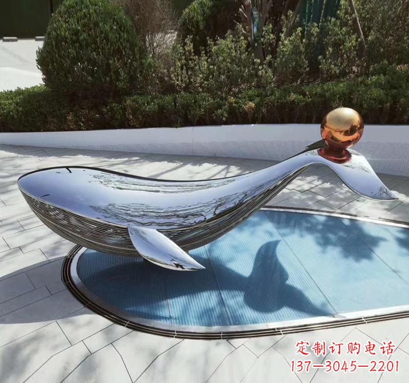 南通不锈钢海豚雕塑精美而优雅