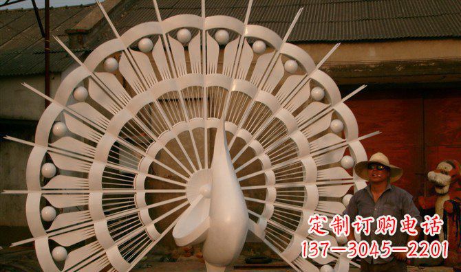 南通不锈钢孔雀开屏雕塑
