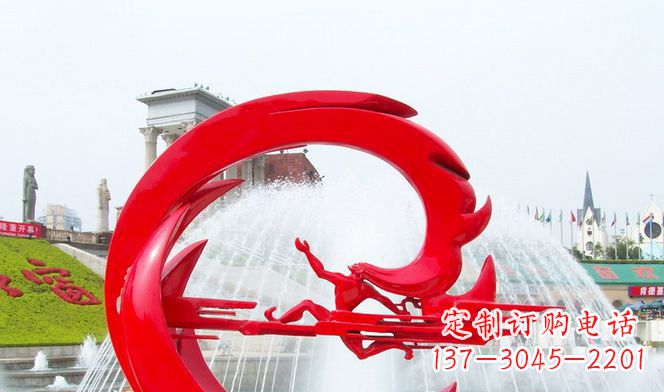 南通夸父的传奇不锈钢雕塑