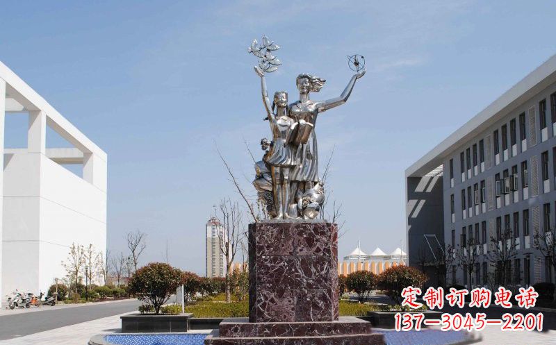 南通不锈钢学生雕塑——记录学生成长的精美艺术品