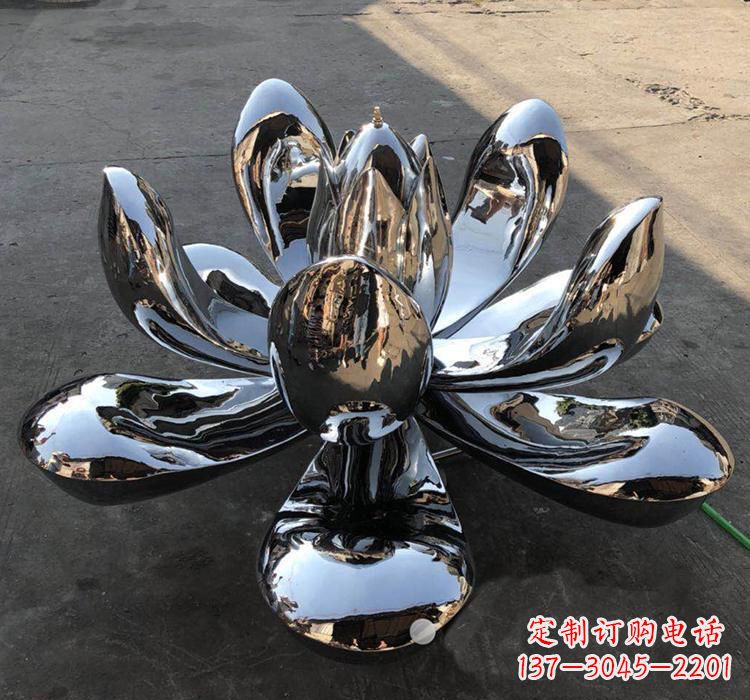 南通不锈钢莲花雕塑精美优雅