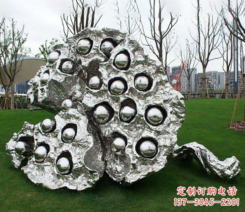 南通不锈钢莲蓬雕塑——精美极致的艺术品