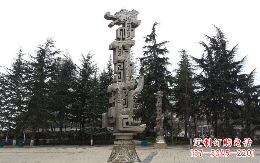 南通不锈钢龙柱雕塑引领公共景观