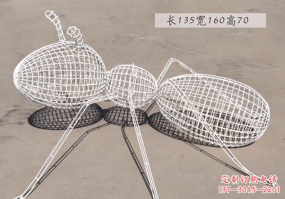 南通不锈钢镂空蚂蚁雕塑艺术精美的象征