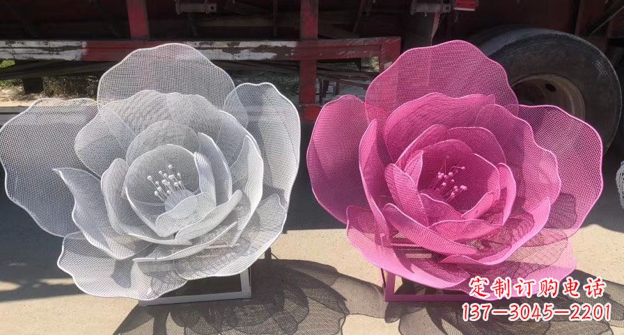 南通不锈钢荷花雕塑,给公园带来优雅美景