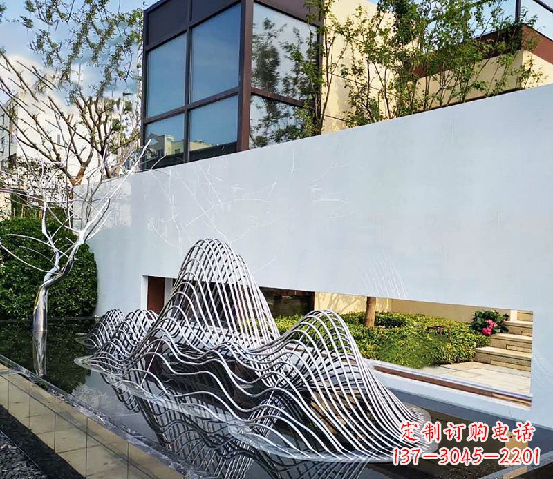 南通不锈钢镂空假山雕塑精美外形,细腻工艺