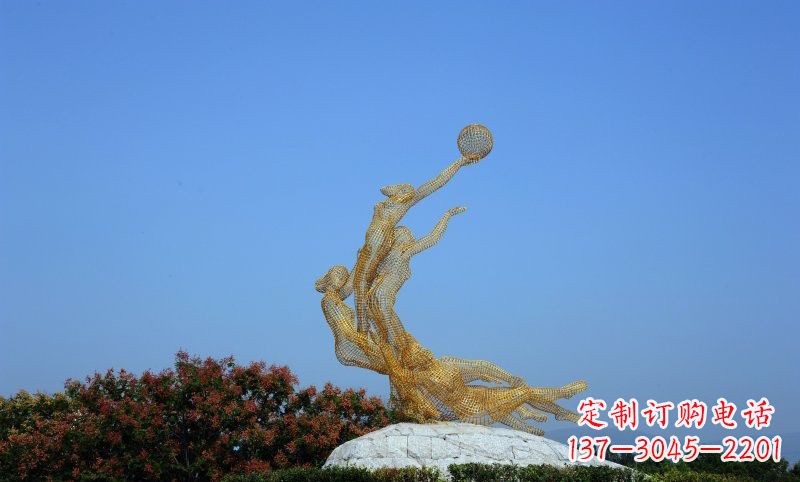 南通精致的不锈钢女排雕塑