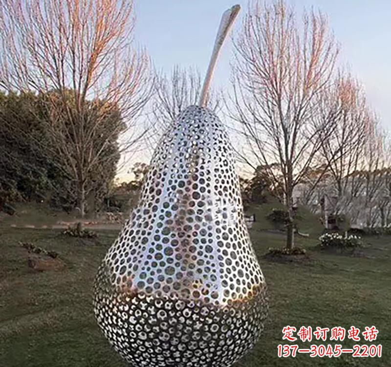 南通不锈钢镂空水果雕塑精美绝伦
