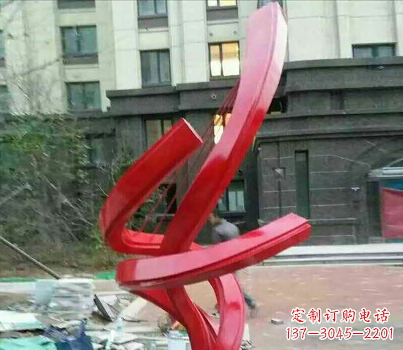 南通不锈钢螺旋飘带雕塑