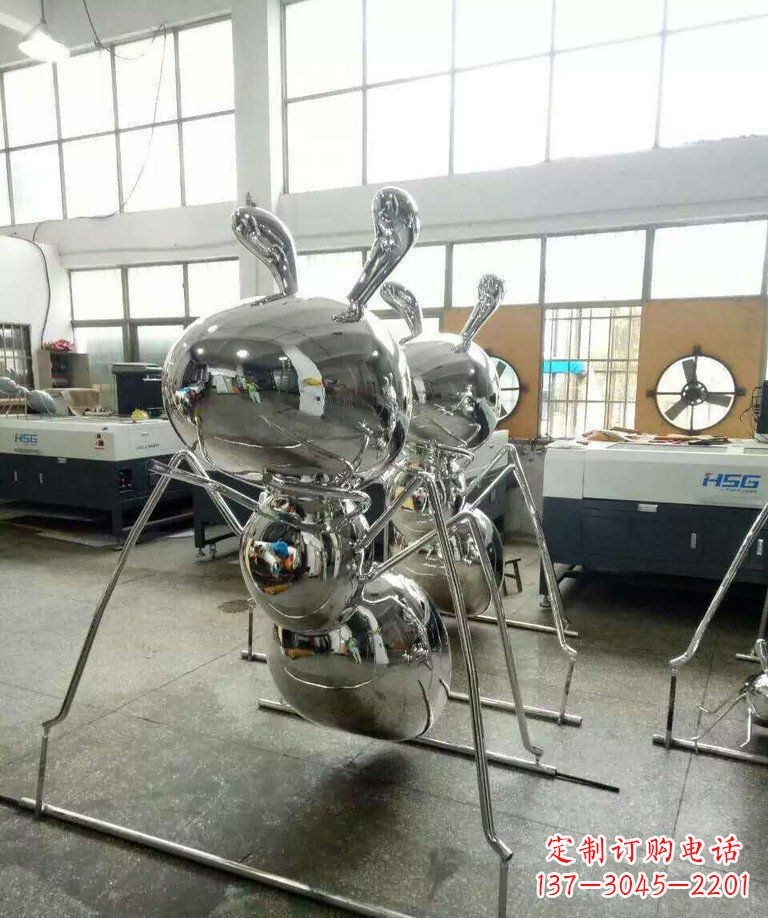 南通不锈钢蚂蚁步行街景观雕塑——融合现代科技与自然之美