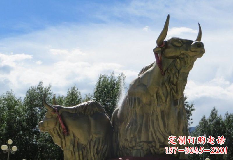 南通不锈钢牦牛雕塑一种传统文化的精美传承