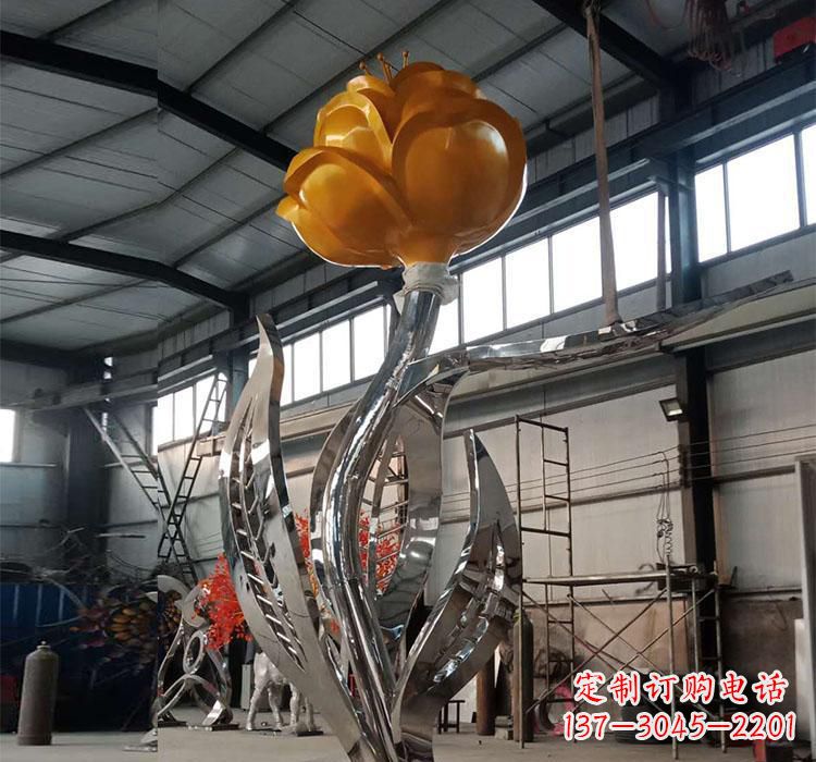 南通不锈钢玫瑰花雕塑一款非凡的艺术品