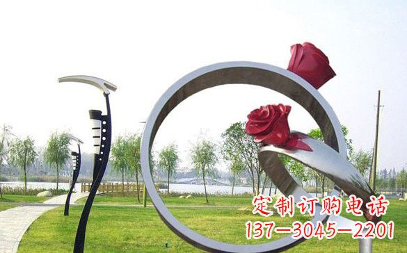 南通不锈钢玫瑰花戒指精致雕塑之美