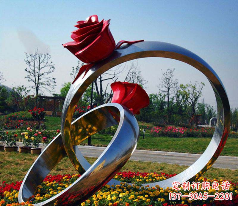 南通不锈钢玫瑰戒指精美的艺术品
