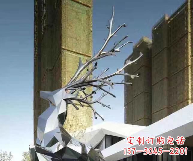 南通梅花鹿雕塑美丽的景观和动物雕塑