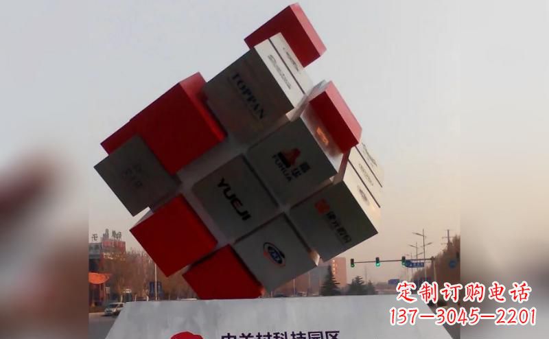 南通不锈钢魔方雕塑艺术精灵的精彩表现