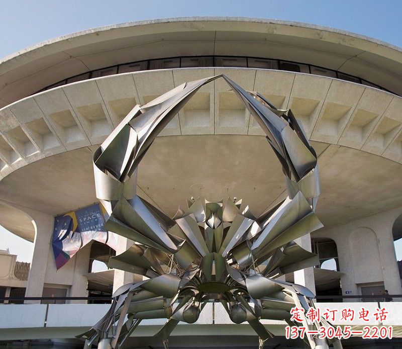 南通不锈钢螃蟹雕塑美观耐候的户外装饰