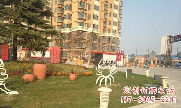 南通不锈钢螃蟹雕塑精致美观的艺术之作