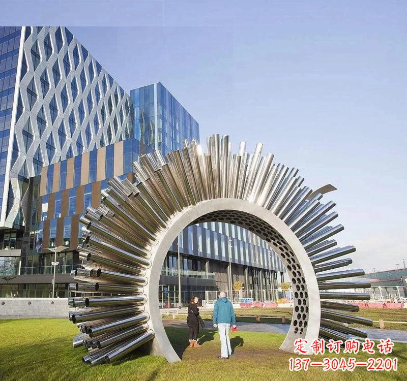 南通不锈钢拱门雕塑高雅典雅的艺术