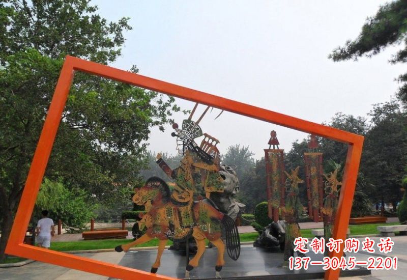 南通不锈钢皮影戏雕塑传承民间文化的艺术精粹