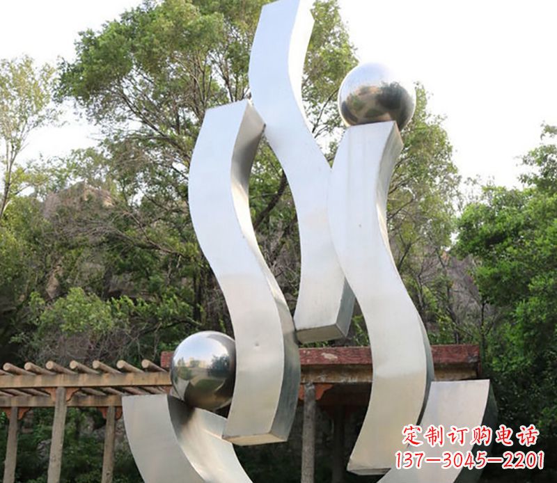 南通景观雕塑现代不锈钢飘带