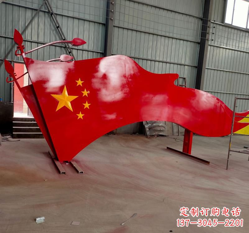 南通不锈钢拼接党旗雕塑