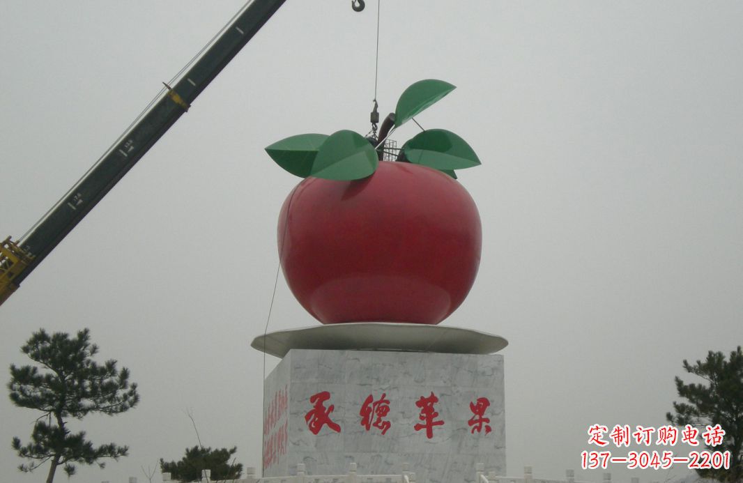 南通不锈钢苹果雕塑精美绝伦的艺术杰作