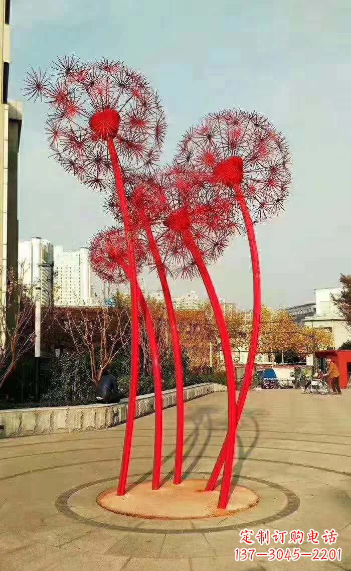 南通不锈钢蒲公英美丽的雕塑之作